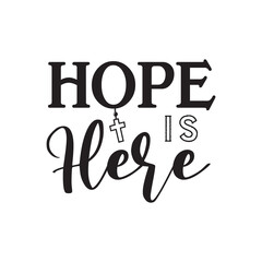 Hope is Here with Christian cross