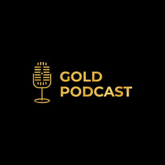 gold podcast logo design