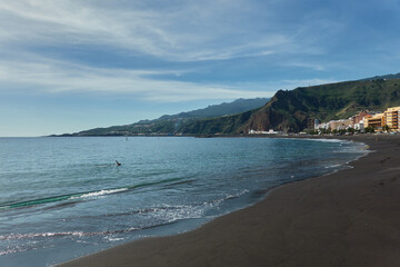 Fototapeta na wymiar The beach of Santa Cruz de la Palma on the island of La Palma. Canary Islands. Spain