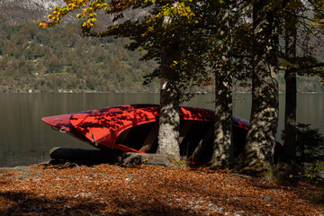 Lake Bohinj and Julian Alps in autumn,Slovenia