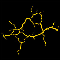 crack lightning effect vector