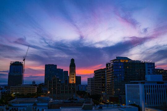 Dramatic sky over Koreatown Los Angeles