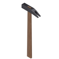 3d rendering illustration of an hammer