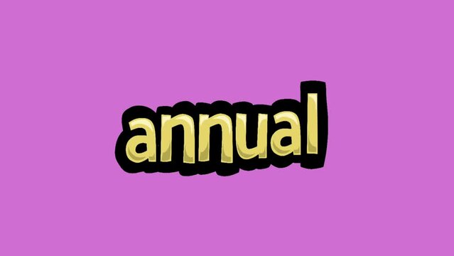 Pink screen animation video written ANNUAL
