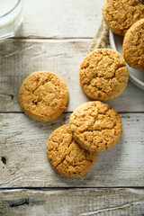 Traditional homemade oatmeal cookies