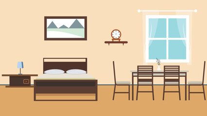 Living room furniture Illustration, home elements flat illustration