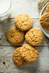 Traditional homemade oatmeal cookies