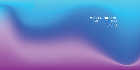 Abstract trendy colorful mesh gradient blurred background