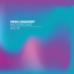 Abstract trendy colorful mesh gradient blurred background