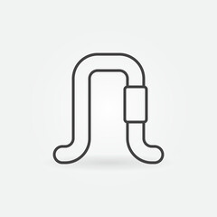 Earthworm vector line concept icon. Worm outline symbol
