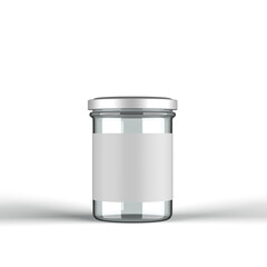 Clear Platic jar 3D Rendering