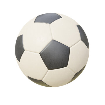 Realistic soccer ball. 3D render.