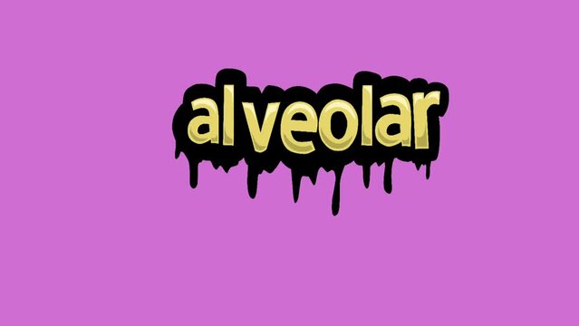 Pink screen animation video written ALVEOLAR 