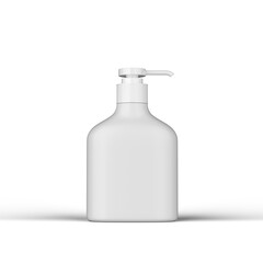 Shampoo Plastic Bottle 3D Rendering