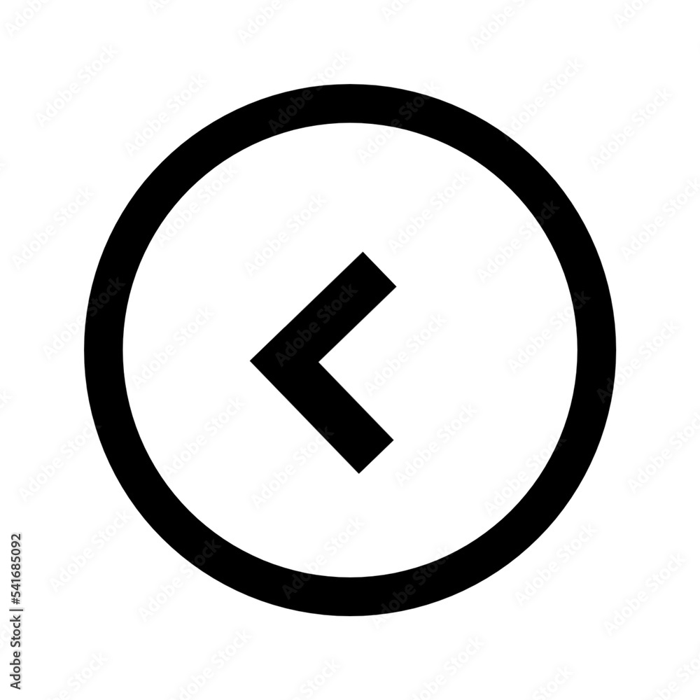 Sticker left angle arrow circle icon