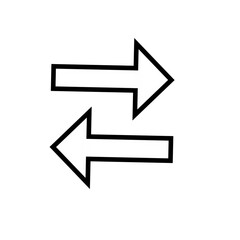 Left Right outlined arrow icon 