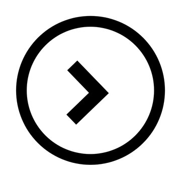 Right Angle Arrow Circle Icon