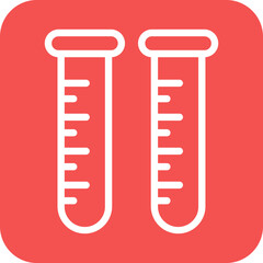Test Tubes Icon Style
