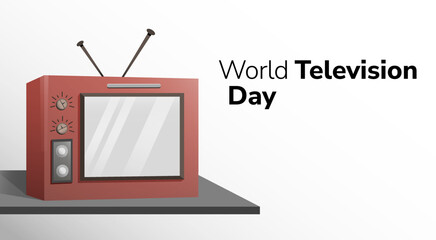 World Television Day vector illustration. Theme poster for World television day celebration on 21 November. Images television vector illustration
