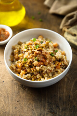 Healthy quinoa pilau with chickpeas