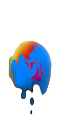 3d rendering globe image effect