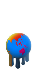 3d rendering globe image effect