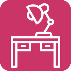 Fototapeta premium Table Lamp Icon Style