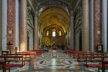 The mannerist styled church of Santa Maria degli Angeli church in Rome, Italy