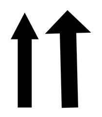 Two arrows up icons
