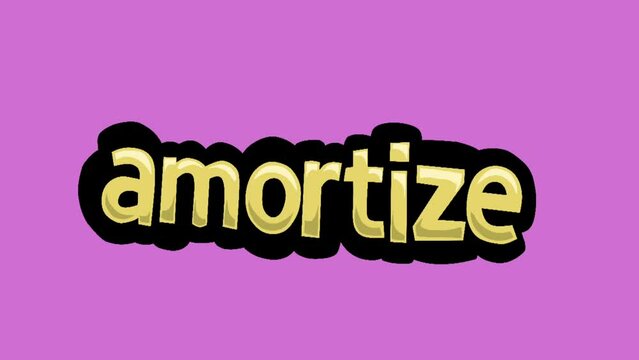 Pink screen animation video written AMORTIZE 