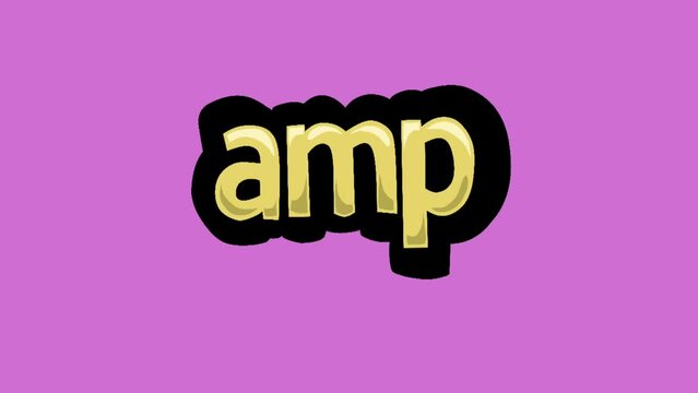 Pink screen animation video written AMP 