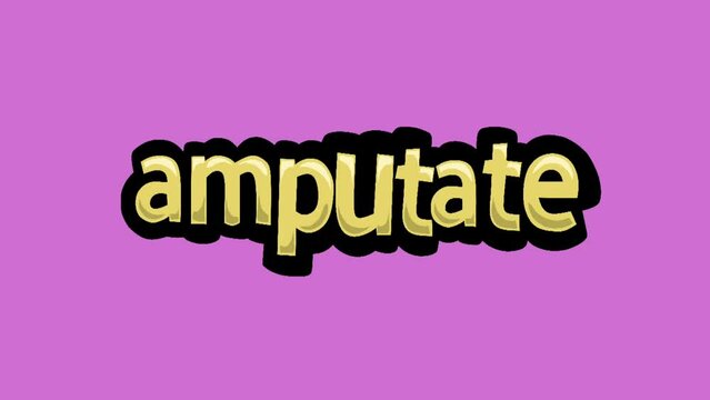 Pink screen animation video written AMPUTATE 