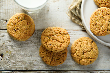 Traditional homemade oatmeal cookies