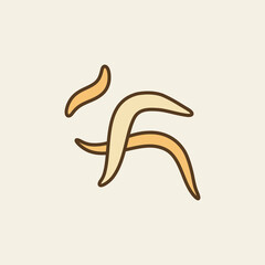 Intestinal Helminths vector concept colored icon or sign