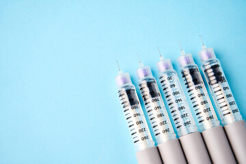 Diabetes equipment insulin syringe, injection pen