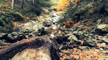 Paisaje otoñal  en el puerto de Canencia en Madrid