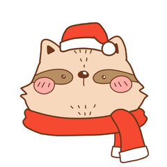 Christmas woodland animal head 