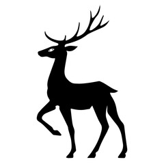 Deer, elk, contour hand drawing. For your decor