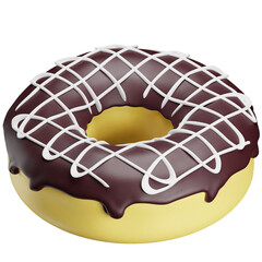 3D Donut Isolated. Donut PNG, Donut transparent background. Donut illustration, good for food, cake, bakery, or desert promotion designs.