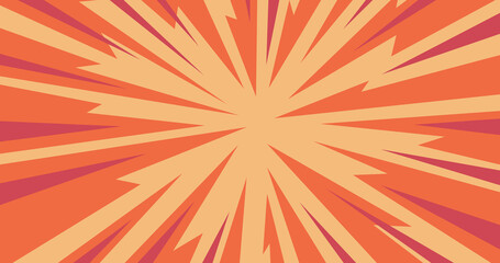 lightning comic element ray background towards the middle red orange