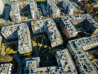 Kraków Aerial View. Residential District. Kraków is a the capital of the Lesser Poland...