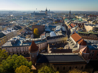 Kraków Aerial View. Kraków is a capital of the Lesser Poland Voivodeship. Poland. Europe.  © Curioso.Photography