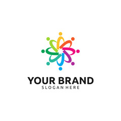 COLORFUL PEOPLE AND COMMUNITY LOGO DESIGN