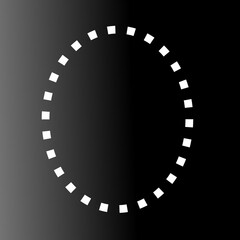 Fototapeta na wymiar Small circular square dot logo design element Vector illustration. black background