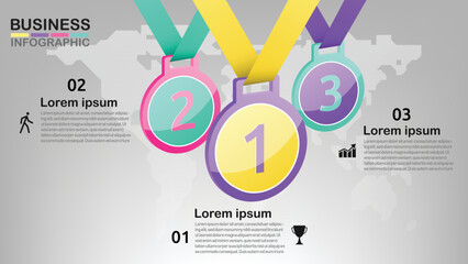 Business data visualization. Process chart. Abstract elements of graph, diagram with steps, options, parts or processes. 3d.
