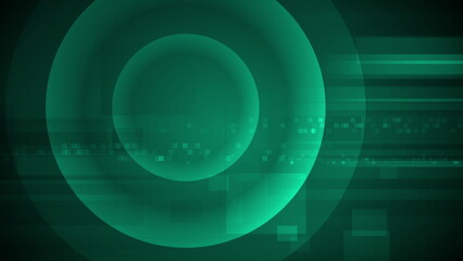 Dark green abstract tech geometric background