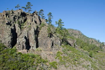 Cliff in the Nublo Rural Park. Aldea de San Nicolas. Gran Canaria. Canary Islands. Spain.