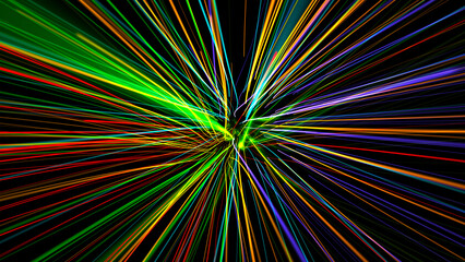 abstract scene of flight in space, space traveling, time machine
