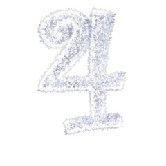 Ice Frost Cold Winter Text Typeface with alpha 4