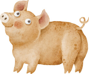 Pig character illustration